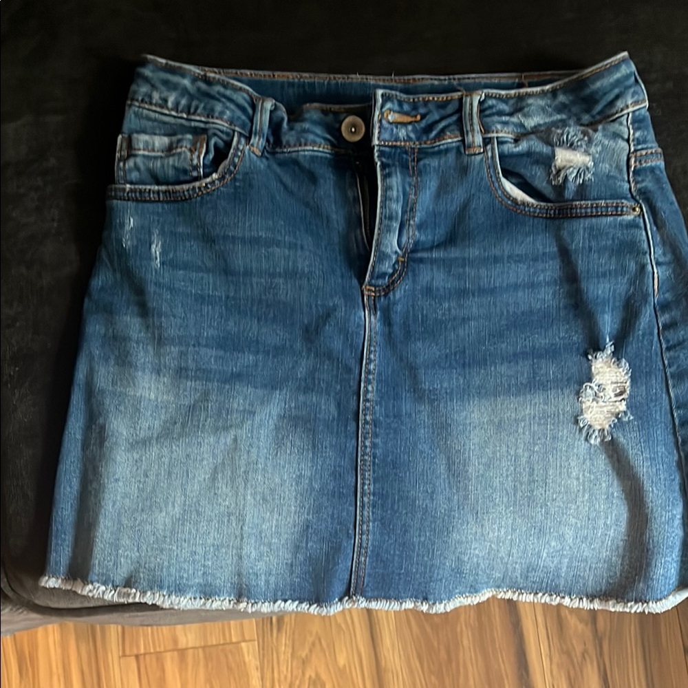 Zara Blue Mini Skirt Casual Denim